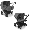 Коляска для двойни Bugaboo Donkey 6 Twin цвет Moon grey шасси Black