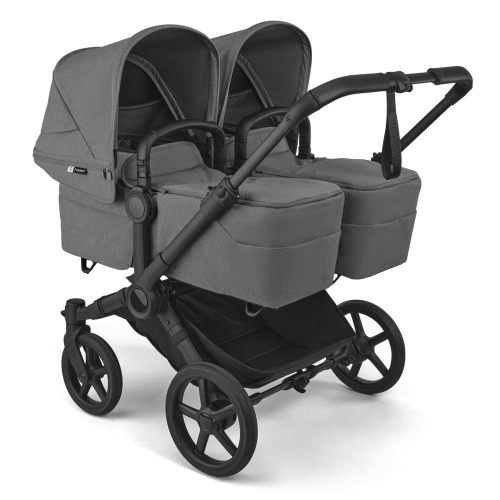 Коляска для двойни Bugaboo Donkey 6 Twin цвет Moon grey шасси Black