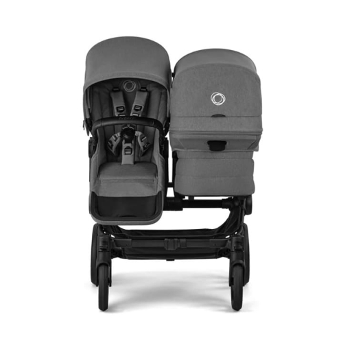 Коляска для двойни Bugaboo Donkey 6 Twin цвет Moon grey шасси Black