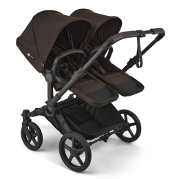 Коляска для двойни Bugaboo Donkey 6 Twin цвет Cocoa Brown шасси Black