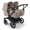 Коляска для двойни Bugaboo Donkey 6 Twin цвет Desert Taupe шасси Black