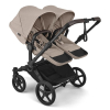 Коляска для двойни Bugaboo Donkey 6 Twin цвет Desert Taupe шасси Black