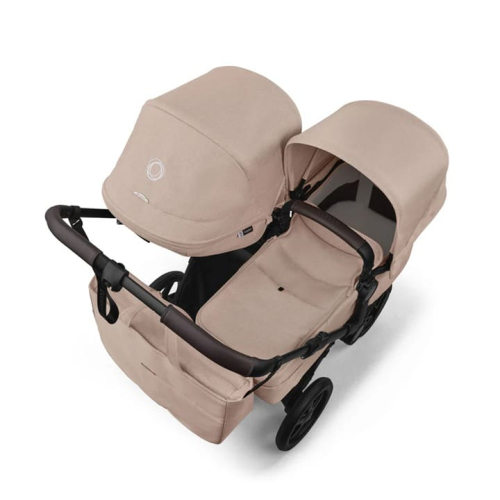 Коляска для двойни Bugaboo Donkey 6 Twin цвет Desert Taupe шасси Black