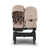Коляска для двойни Bugaboo Donkey 6 Twin цвет Desert Taupe шасси Black