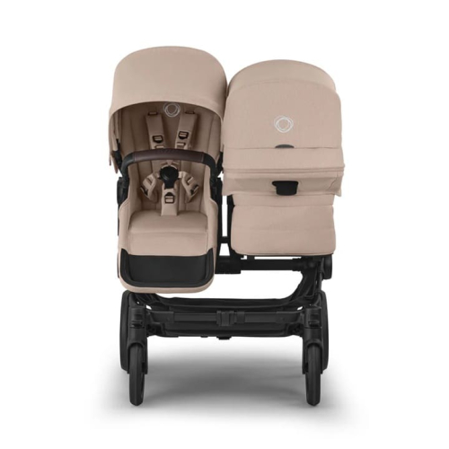 Коляска для двойни Bugaboo Donkey 6 Twin цвет Desert Taupe шасси Black