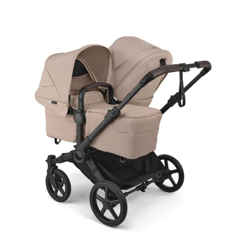 Коляска для двойни Bugaboo Donkey 6 Twin цвет Desert Taupe шасси Black