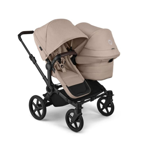 Коляска для двойни Bugaboo Donkey 6 Twin цвет Desert Taupe шасси Black