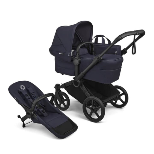Коляска для двойни Bugaboo Donkey 6 Twin цвет Deep Indigo шасси Black