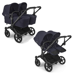 Коляска для двойни Bugaboo Donkey 6 Twin цвет Deep Indigo шасси Black