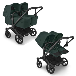 Коляска для двойни Bugaboo Donkey 6 Twin цвет Fern Green шасси Black