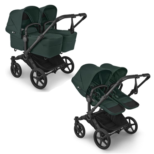 Коляска для двойни Bugaboo Donkey 6 Twin цвет Fern Green шасси Black
