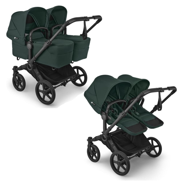 Коляска для двойни Bugaboo Donkey 6 Twin цвет Fern Green шасси Black