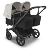 Коляска для двойни Bugaboo Donkey 6 Twin цвет Misty White шасси Black