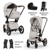 Коляска 2 в 1 Priam 5 Style Collection цвет City Grey шасси Rosegold