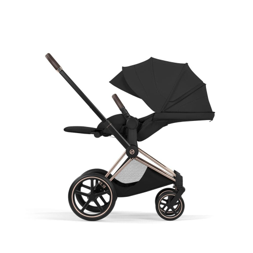 Коляска 3 в 1 Cybex Priam V Style цвет Sepia Black шасси Rosegold
