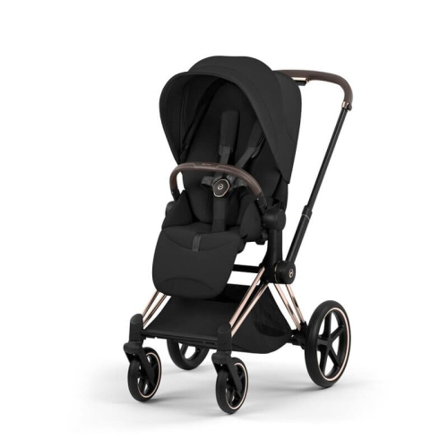 Коляска 3 в 1 Cybex Priam V Style цвет Sepia Black шасси Rosegold