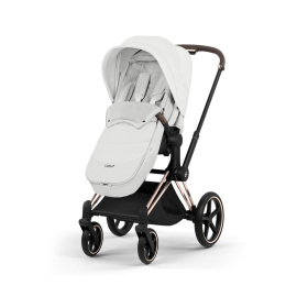 Коляска 3 в 1 Cybex Priam V Style Collection цвет Off White шасси Rosegold