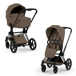 Коляска 2 в 1 Priam 5 Comfort цвет Coconut Brown шасси Matt Black