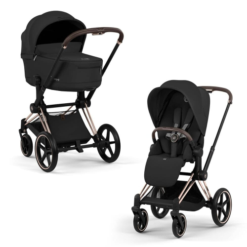 Коляска 2 в 1 Priam 5 Comfort цвет Sepia Black шасси Rosegold