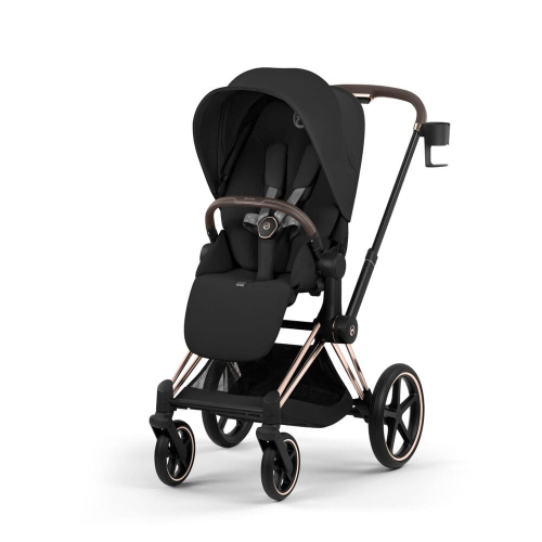 Коляска 3 в 1 Cybex Priam 5 Comfort цвет Sepia Black шасси Rosegold