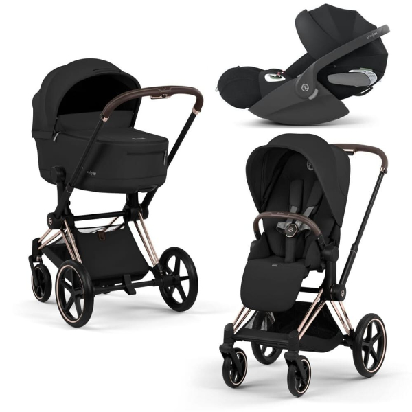 Коляска 3 в 1 Cybex Priam 5 Comfort цвет Sepia Black шасси Rosegold