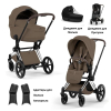 Коляска 2 в 1 Priam 5 Style Collection цвет Coconut Brown шасси Chrome