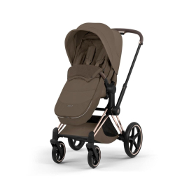 Коляска 2 в 1 Priam 5 Style Collection цвет Coconut Brown шасси Rosegold
