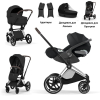 Коляска 3 в 1 Cybex Priam V Style Collection цвет Sepia Black шасси Chrome