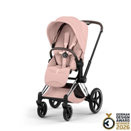 Коляска 2 в 1 Priam 5 Style Collection цвет Peach Pink шасси Chrome