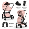 Коляска 2 в 1 Priam 5 Style Collection цвет Peach Pink шасси Matt Black