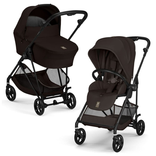 Коляска 2 в 1 Cybex Melio Carbon 2026 цвет Chocolate Brown