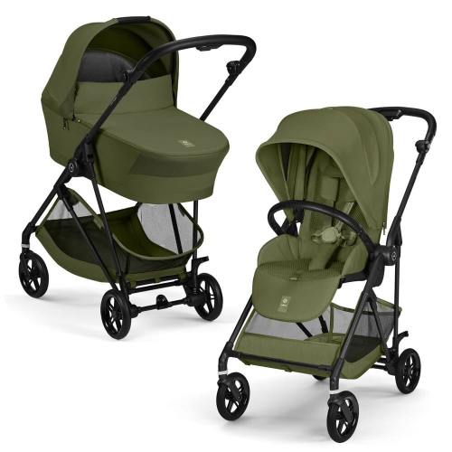 Коляска 2 в 1 Cybex Melio Carbon 2026 цвет Moss Green