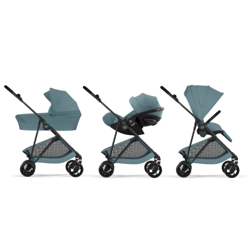 Коляска 2 в 1 Cybex Melio Carbon 2026 цвет Stormy Blue