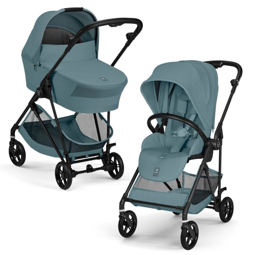 Коляска 2 в 1 Cybex Melio Carbon 2026 цвет Stormy Blue