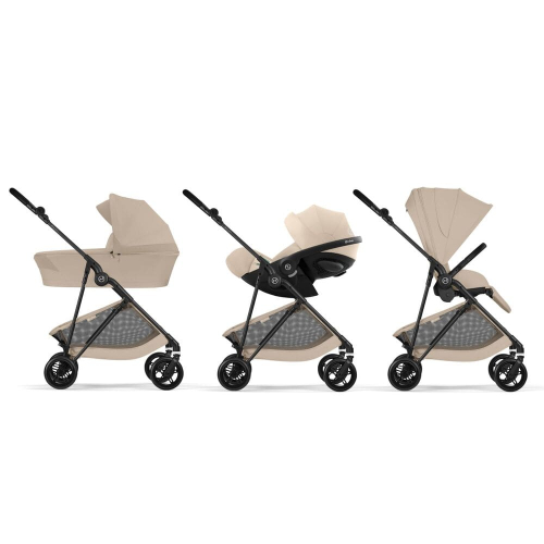 Коляска 2 в 1 Cybex Melio Carbon 2026 цвет Almond Beige