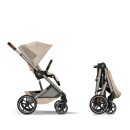 Коляска 2 в 1 Cybex Balios S Lux 2026 Almond Beige со складной люлькой