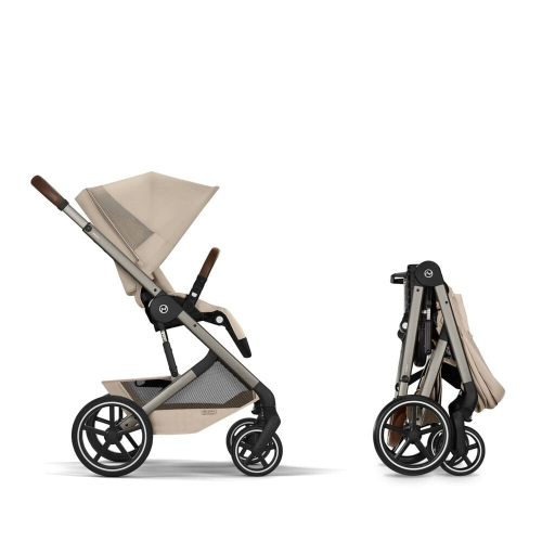 Коляска 2 в 1 Cybex Balios S Lux 2026 Almond Beige со складной люлькой