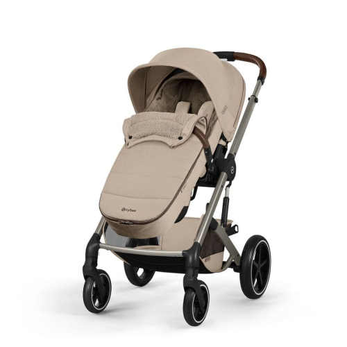 Коляска 2 в 1 Cybex Balios S Lux 2026 Almond Beige со складной люлькой
