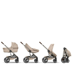 Коляска 2 в 1 Cybex Balios S Lux 2026 Almond Beige со складной люлькой