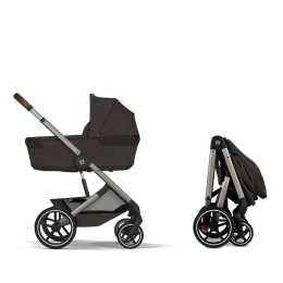 Коляска 2 в 1 Cybex Balios S Lux 2026 Chocolate Brown со складной люлькой