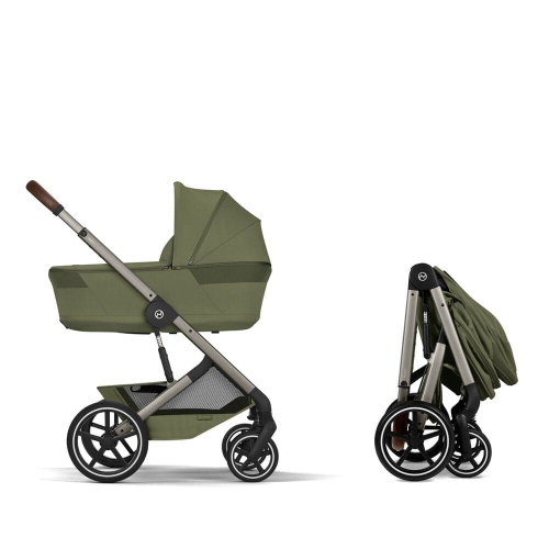 Коляска 2 в 1 Cybex Balios S Lux 2026 Moss Green со складной люлькой