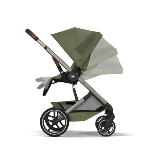 Коляска 2 в 1 Cybex Balios S Lux 2026 Moss Green со складной люлькой
