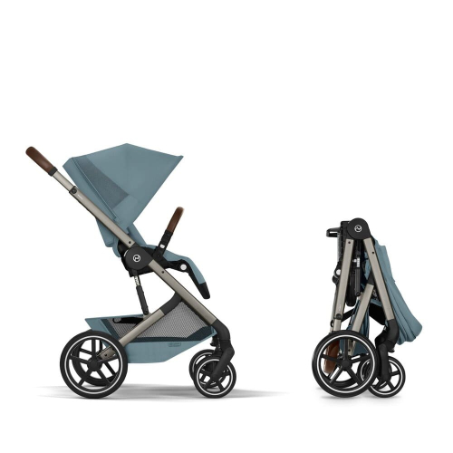 Коляска 2 в 1 Cybex Balios S Lux 2026 Stormy Blue со складной люлькой