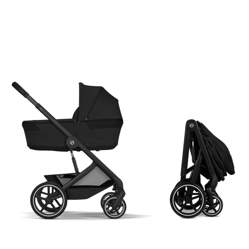 Коляска 2 в 1 Cybex Balios S Lux 2026 Moon Black со складной люлькой