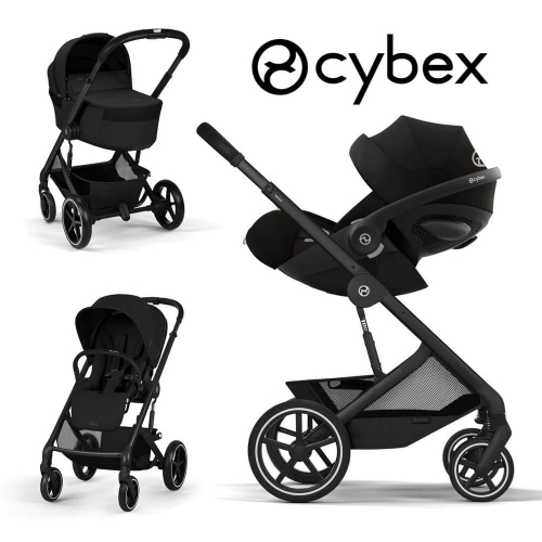 Коляска 3 в 1 Cybex Balios S Lux 2026 цвет Moon Black (складная люлька)