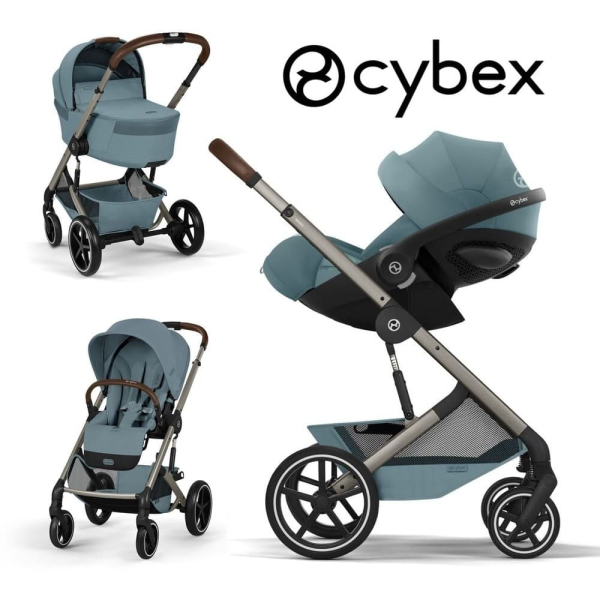 Коляска 3 в 1 Cybex Balios S Lux 2026 цвет Stormy Blue (складная люлька)