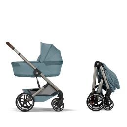 Коляска 3 в 1 Cybex Balios S Lux 2026 цвет Stormy Blue (складная люлька)