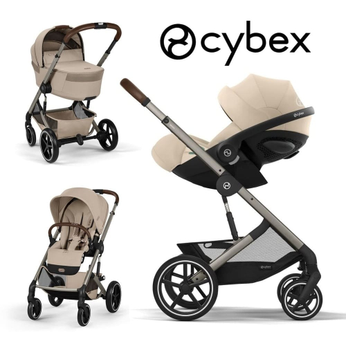 Коляска 3 в 1 Cybex Balios S Lux 2026 цвет Almond Beige (складная люлька)