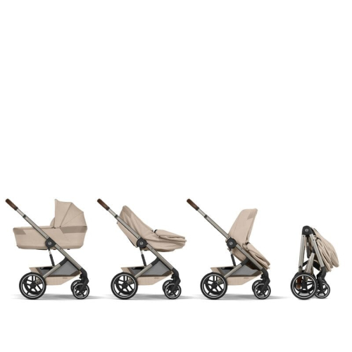 Коляска 3 в 1 Cybex Balios S Lux 2026 цвет Almond Beige (складная люлька)