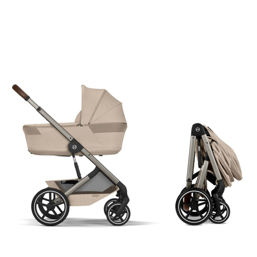 Коляска 3 в 1 Cybex Balios S Lux 2026 цвет Almond Beige (складная люлька)